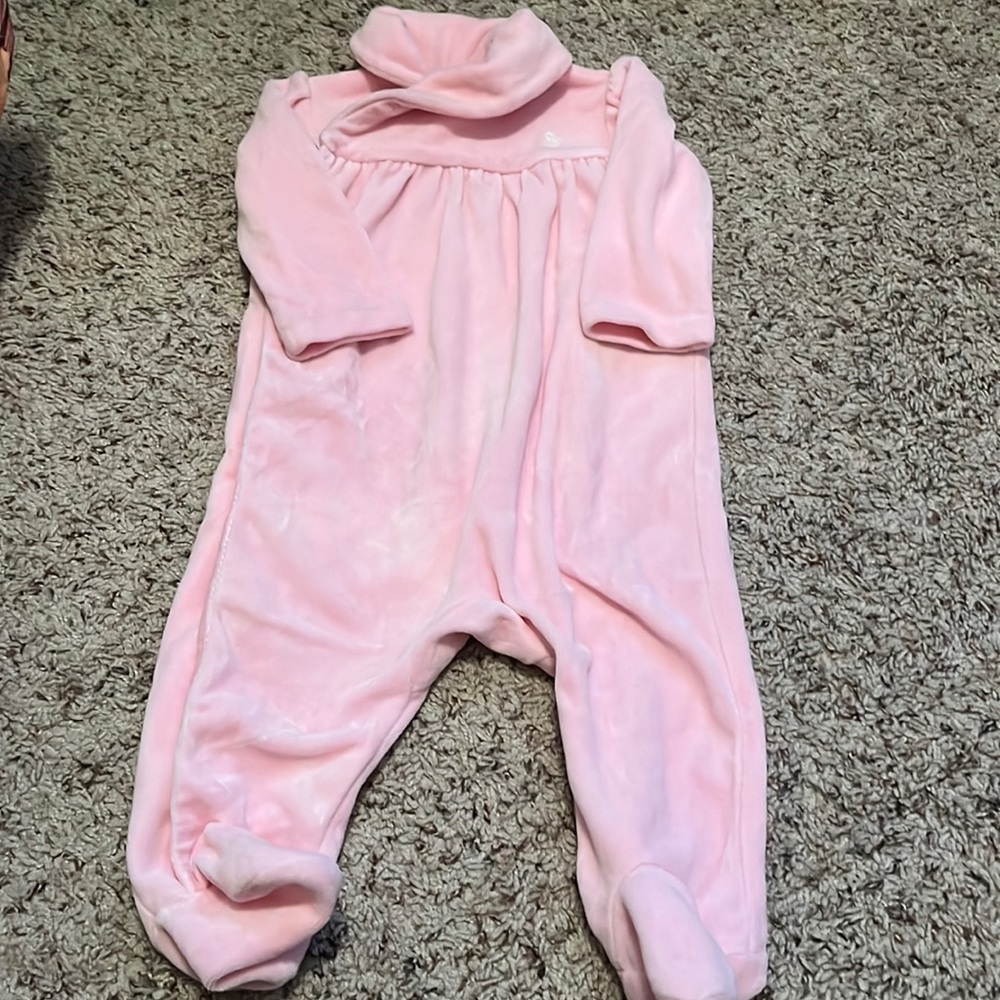Polo velour footie outfit with shawl collar. Bundle other polo items to save!